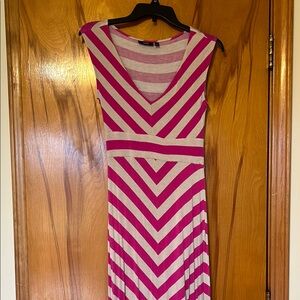 Pink and Cream Striped Dress